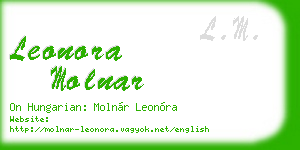 leonora molnar business card