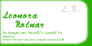 leonora molnar business card